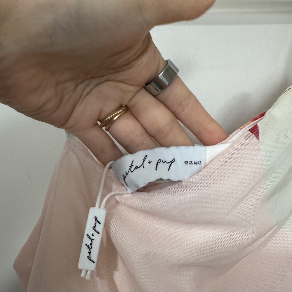 Petal & Pup JASMINE MAXI DRESS - PINK FLORAL Nwot Size XS - Picture 6 of 7